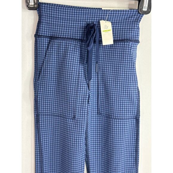 Offline‎ By Aerie Hi Rise Houndstooth Blue Legging XXS NWT - Picture 3 of 12